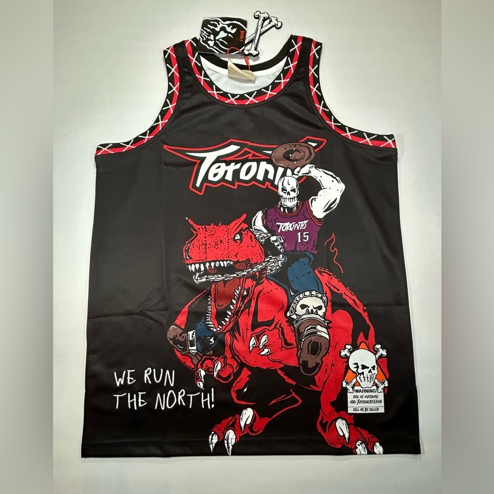 NWT Brand X Toronto Raptors Vince Carter #15 Run The North Basketball Jersey